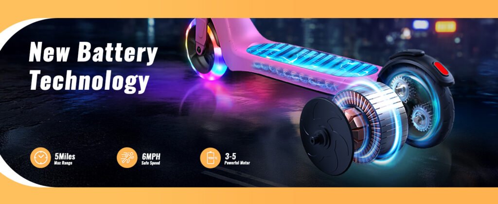 lieagle kids scooter battery front view